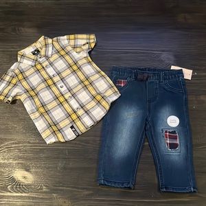 Button down and jeans